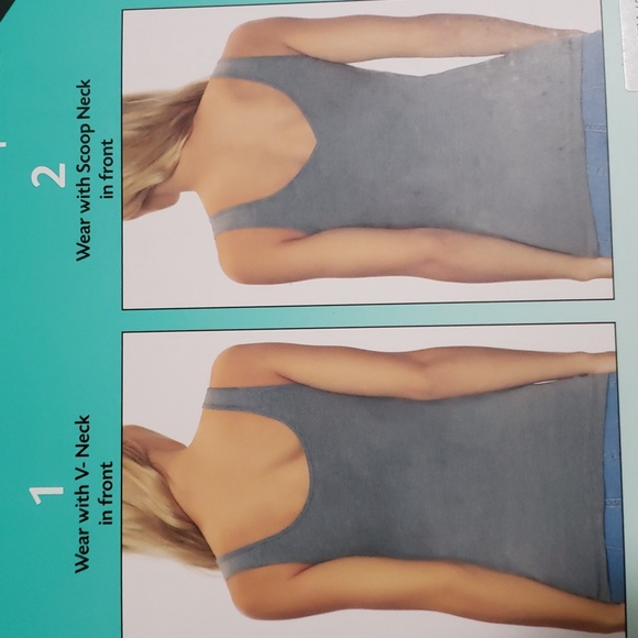 4 Pack Felina, Ladies Reversible Tank, Converts to V-Neck or Scoop Neck. - Picture 3 of 7